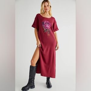 Free People Vintage Souls Thermal Maxi - Red, M